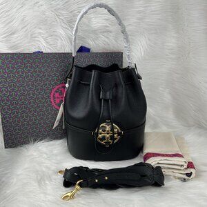 NWT Tory Burch Miller Bucket Bag Black Authentic